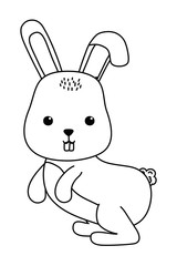 Isolated rabbit cartoon vector design