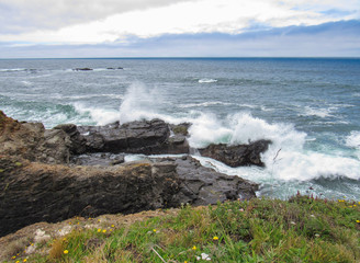 High surf and crashing waves near Sea Ranch, California