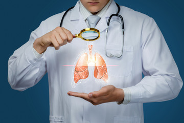 The concept study of the lung of the patient.