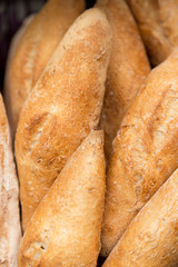 Detail of artisan gluten free loaf of bread