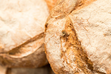 Detail of artisan gluten free load of bread