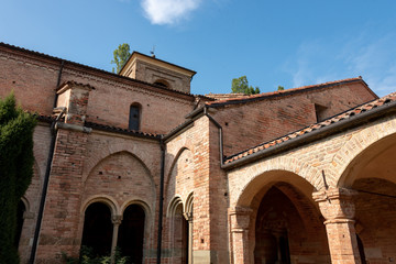 Fototapeta premium The abbey of Santa Maria di Vezzolano is a religious building in Romanesque and Gothic style, among the most important medieval monuments of Piedmont
