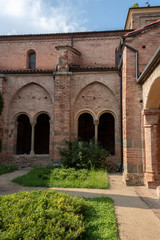 Fototapeta na wymiar The abbey of Santa Maria di Vezzolano is a religious building in Romanesque and Gothic style, among the most important medieval monuments of Piedmont