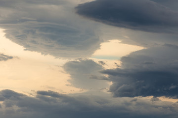 Dramatic stormy clouds