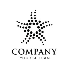 Star with dots logo design template vector inspiration