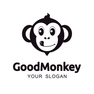 Monkey logo / monkey head logo design illustration