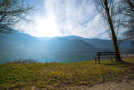 Beautiful lake of Corlo (Arsie)
