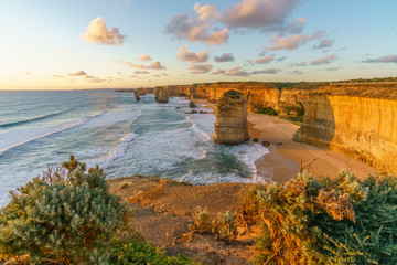 twelve apostles at sunset,great ocean road at port campbell, australia 101