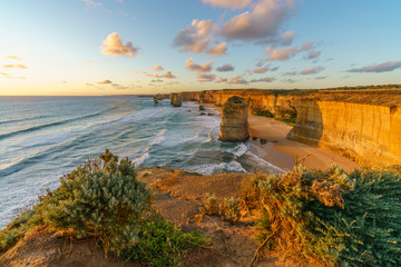 twelve apostles at sunset,great ocean road at port campbell, australia 99