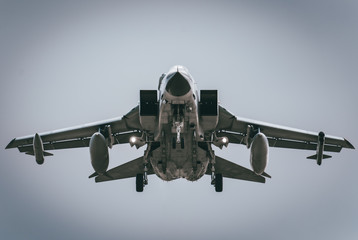 Fototapeta na wymiar Jet Fighter Tornado front view