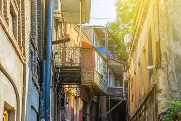 street in old Tbilisi, the capital of Georgia, Tiflis