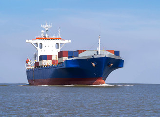 Naklejka premium Container Cargo ship