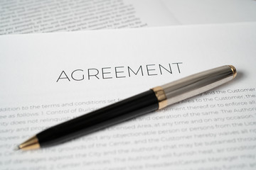 Agreement with a pen