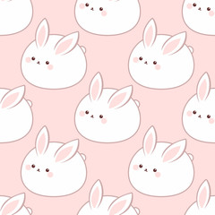 Cute fat rabbit pattern