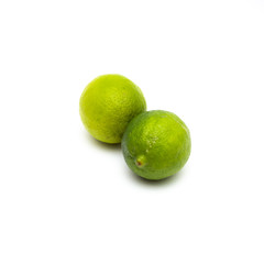 limes isolated on white background
