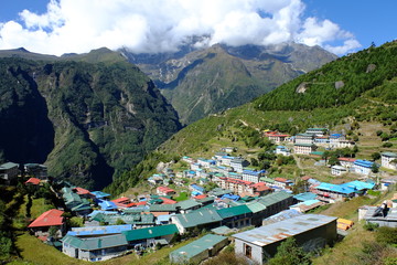 Fototapeta premium Namche Bazaar - Himalayas village
