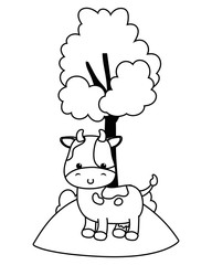 cow cartoon vector design vector illustration