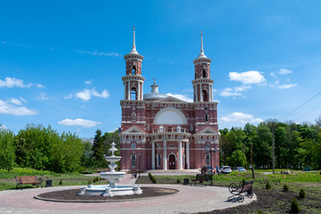 Fototapeta na wymiar Church of the Vladimir Icon of the Mother of God, Balovnevo village, Dankov district, Lipetsk region, Russian Federation
