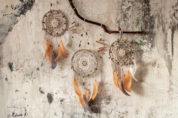 Dream hunters. Talisman amulet native Americans. It protects sleeping people