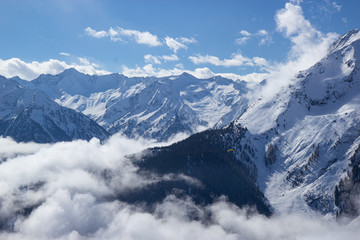 Fototapeta na wymiar view of Mayrhofen ski resort, Austrian Alps