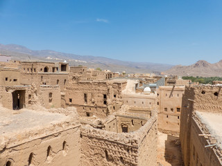 Fototapeta na wymiar Ruins in the Old Village of Al Hamra Sultanate of Oman 