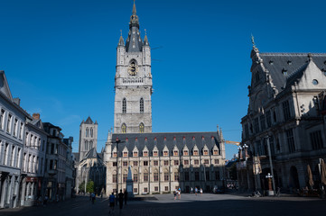 Fototapeta na wymiar The Belfry in Gent, Belgium