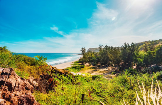 Boucan Canot Beach at Reunion Island - Touristic site