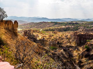 Yuanmou Earthforest in Yunnan Province China.