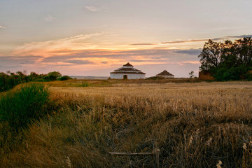Rural dovecote in Tierra de Campo, Spain. These type of buildings were used in Castile to farm pigeons.