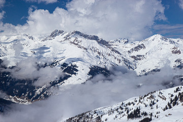 view of Mayrhofen ski resort, Austrian Alps