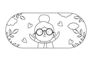 Grandmother cartoon vector design vector illustration