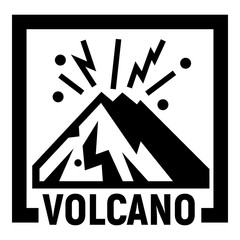 Volcano mountains logo. Simple illustration of volcano mountains vector logo for web design isolated on white background © ylivdesign