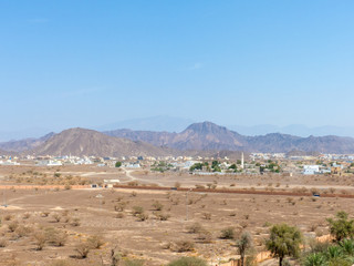 Landscape around Jibreen Castle in Jibreen (Jabreen, جبرين, Jabrin&lrm;) Sultanate of Oman