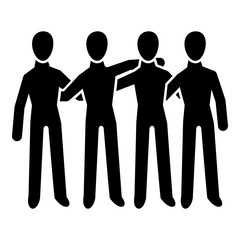 Team building icon. Simple illustration of team building vector icon for web design isolated on white background