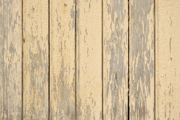 Texture Of Narrow Brown Boards. Old Weathered Shabby Beige Wooden Background.