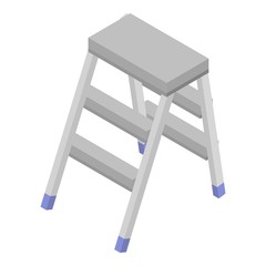 Household ladder icon. Isometric of household ladder vector icon for web design isolated on white background