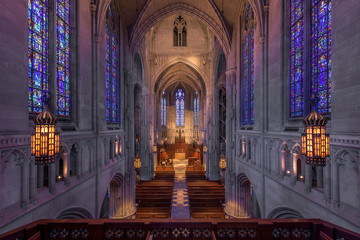 Heinz Memorial Chapel on the campus of the University of Pittsburgh in Pittsburgh, Pennsylvania - obrazy, fototapety, plakaty