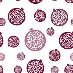pomegranate pattern with flat garnets