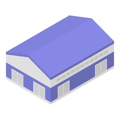 City hangar icon. Isometric of city hangar vector icon for web design isolated on white background