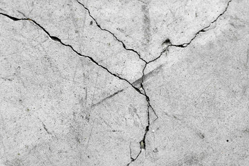 Crack on a cement wall