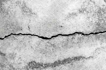 Crack on a cement wall