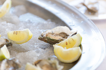 Elegant restaurant serving oyster specialty