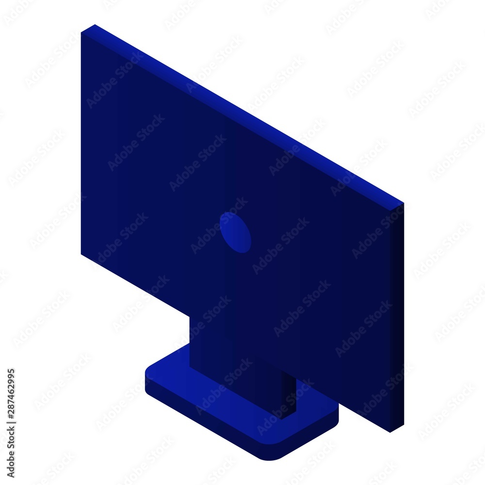 Poster computer monitor icon. isometric of computer monitor vector icon for web design isolated on white ba