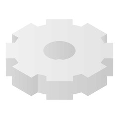 Fototapeta premium Cog wheel icon. Isometric of cog wheel vector icon for web design isolated on white background