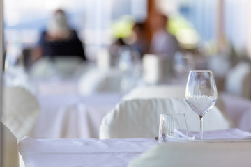 Elegant restaurant abstract defocused background
