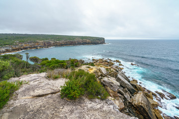 Obraz premium hikink in the royal national park, providential lookout point, australia 89
