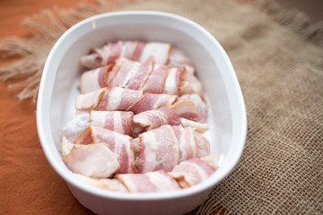 Chicken bacon dish with ranch and bbq fast family dinner