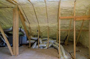 Foam plastic Insulation on a new roof