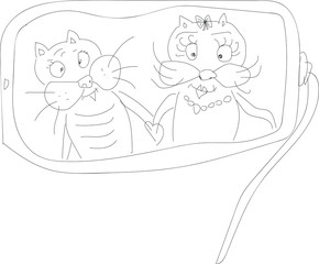 selfie icon hand drawn