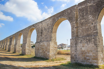 Fototapeta na wymiar Beautiful view of the aqueduct in Larnaca, Cyprus